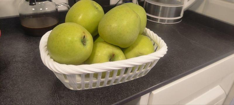 Oval imitation wood basket two models