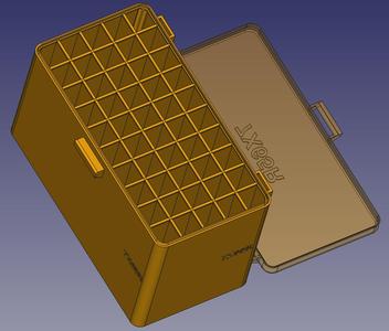 7X65mm Rimmed, Head Up, Snug Snap Latch Modular Ammo Box