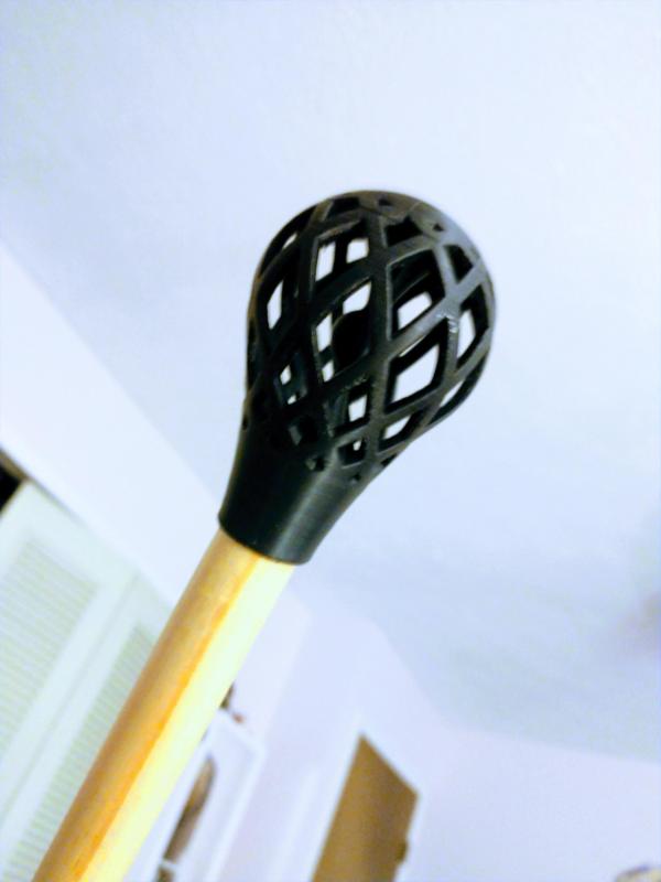 Decorative Cane Topper for Threaded Broom Handle