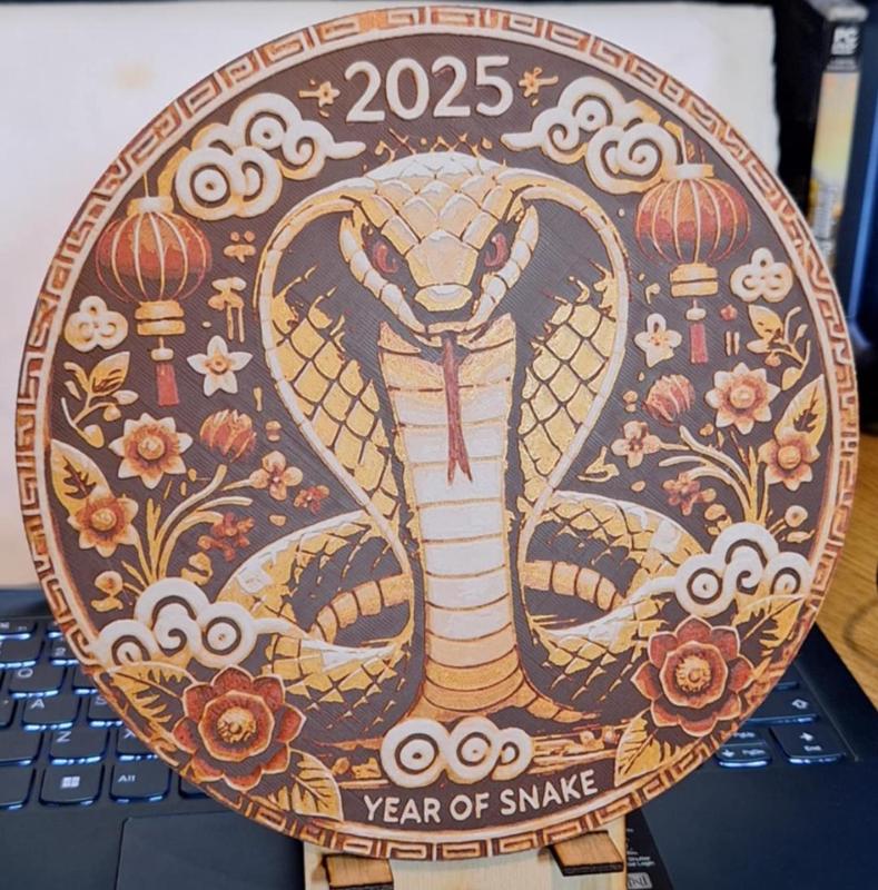 Year of the Snake 2025 - hugeforge red and gold