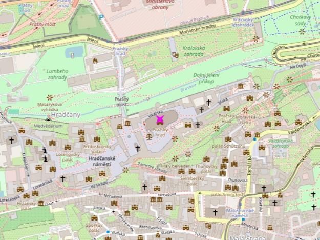 Prague castle map