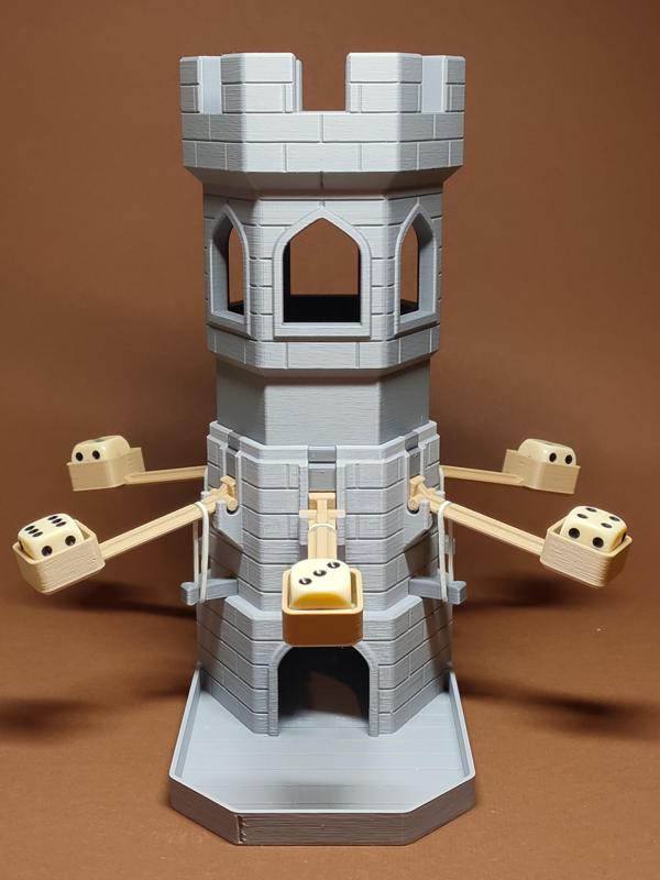 Catapult dice tower
