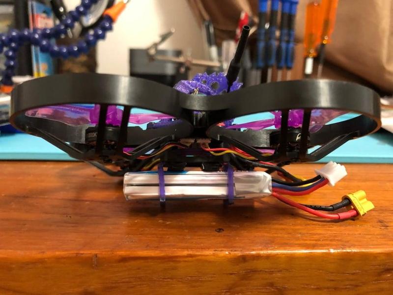 TPU Battery Holders for Whoops (Beta 85X, 85XHD, 65Pro, 75X, 75Pro2, Mobula7 and more) by FPV Skittles