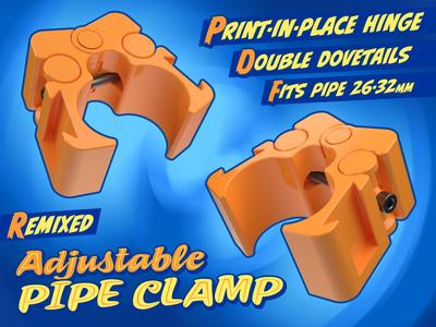 Super Pipe Clamp with Print-in-Place Hinge: Strong, Adjustable, Smart!