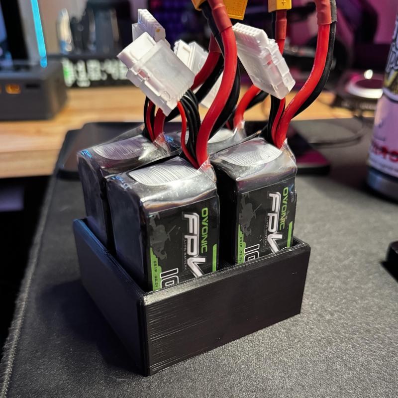 FPV 6s 1000mAh LiPo Battery Holder for 4 Batteries