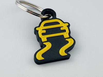 Traction Control Light Keychain