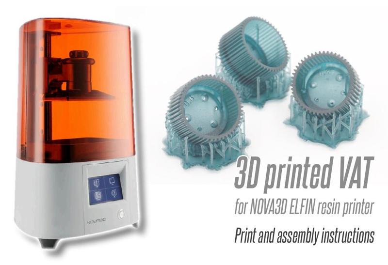 NOVA3D ELFIN V1 - 3D printed VAT