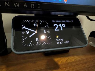 Magsafe mount for iPhone under monitor - 45deg