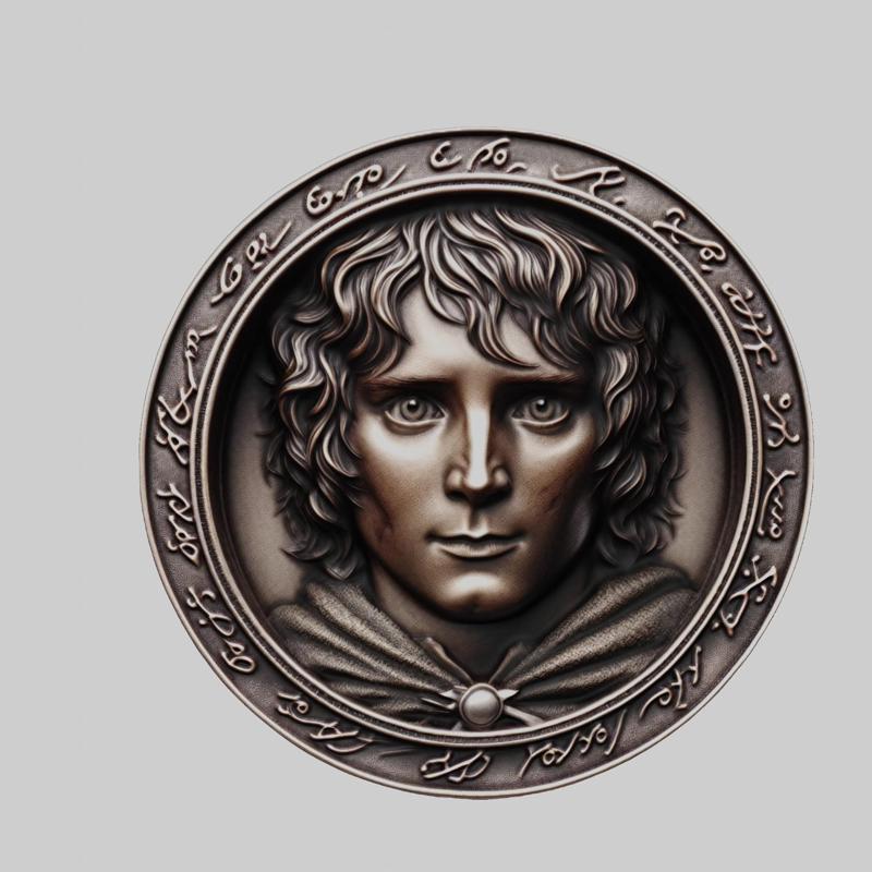 Frodo Baggins Lord of Rings Medallion for CNC Router Laser & 3D Printer