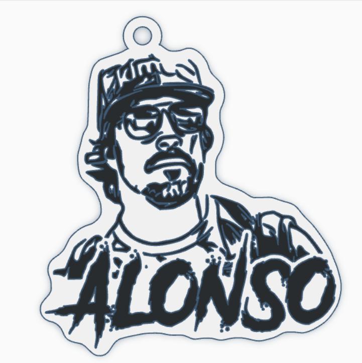 Fernando Alonso keychain. Formula 1.
