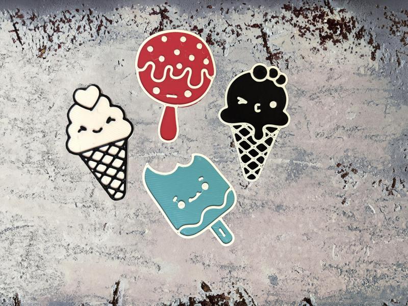 Ice cream fridge magnets