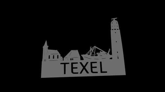 Island ofTexel Skyline Sign