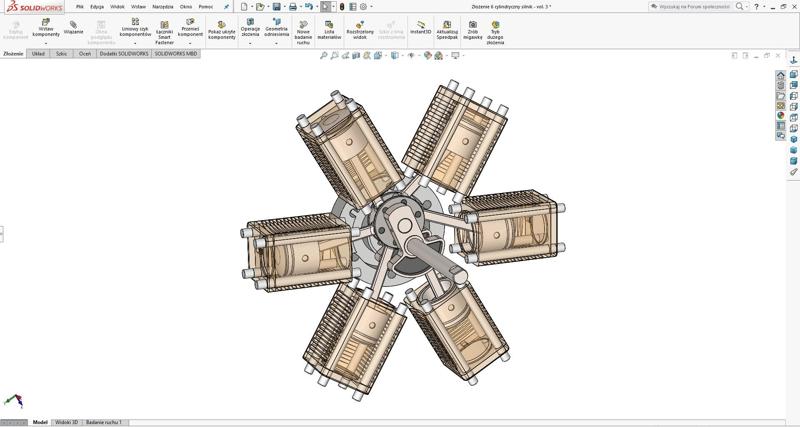Six Cylinder Radial Engine