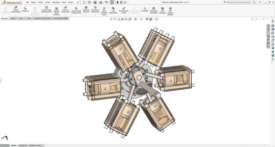 Six Cylinder Radial Engine