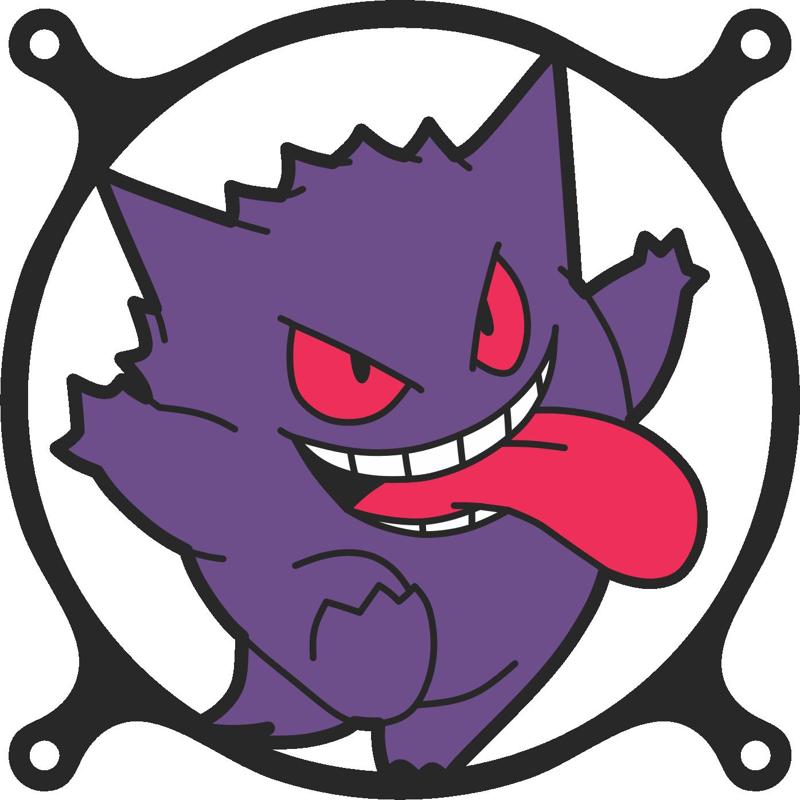 GENGAR COLOR FAN COVER 120MM