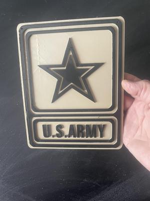 U.S. Army logo wall art