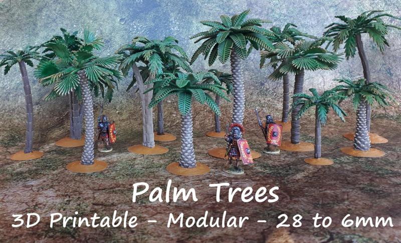 28mm Modular Palm Trees - FULL PACK ( A + B +C )