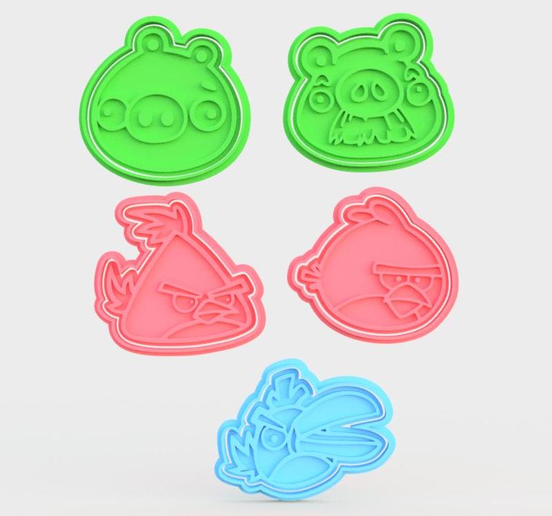 Angry birds cookie cutter set of 5