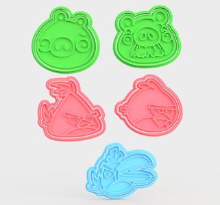 Angry birds cookie cutter set of 5