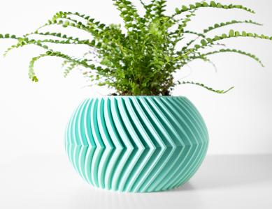 The Soko Planter Pot with Drainage Tray & Stand: Modern and Unique Home Decor for Plants and Succulents