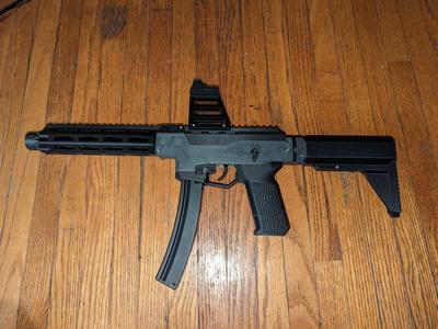 Modular Mlok handguard with 4 slots for the Mosquito Airosft Kit Beta 2 (229mm barrel)