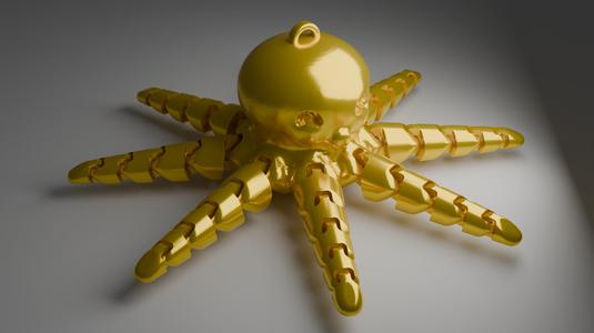 Cute Flexi Octopus - Short Nose - Keyring || No supports