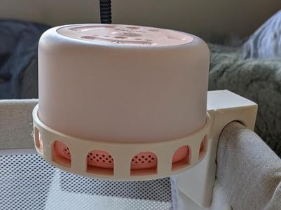 Baby white noise machine crib attachment