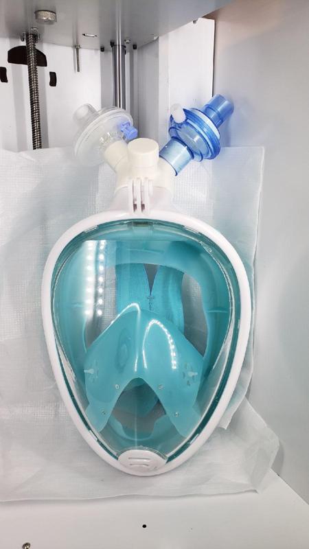 Diving mask Adapter for medical filter