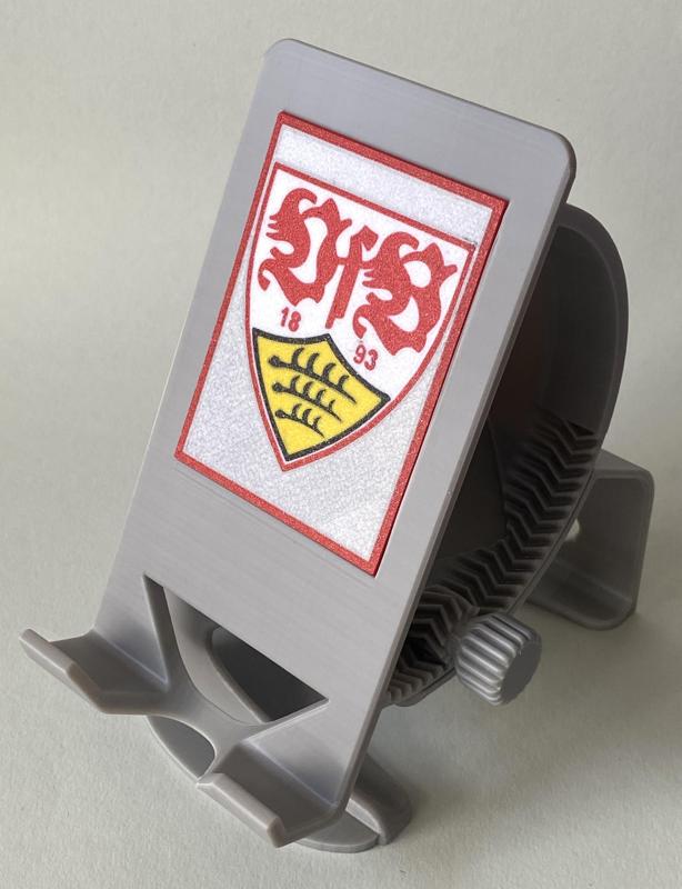 Multi-color Cover Plate for revised Phone Holder (here: VfB Stuttgart)