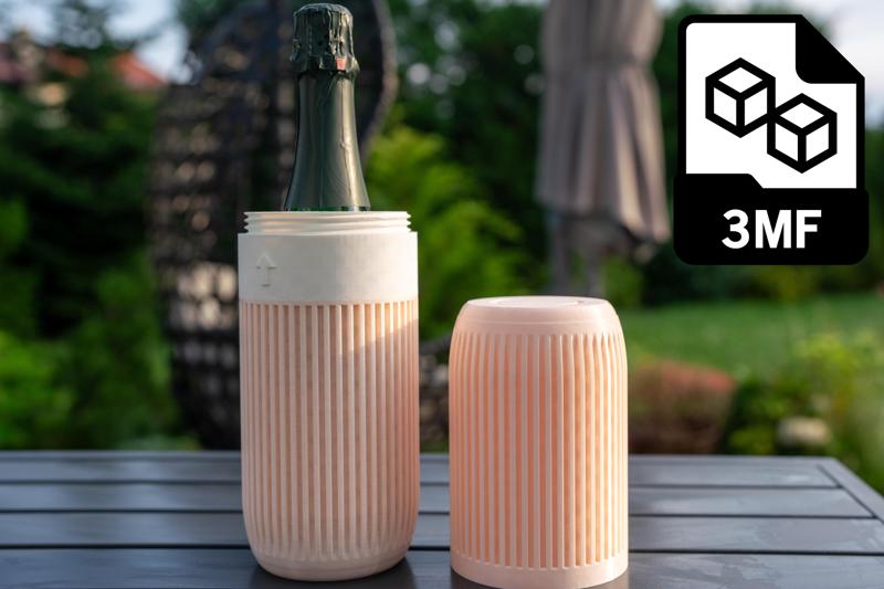 Curvy wine bottle case