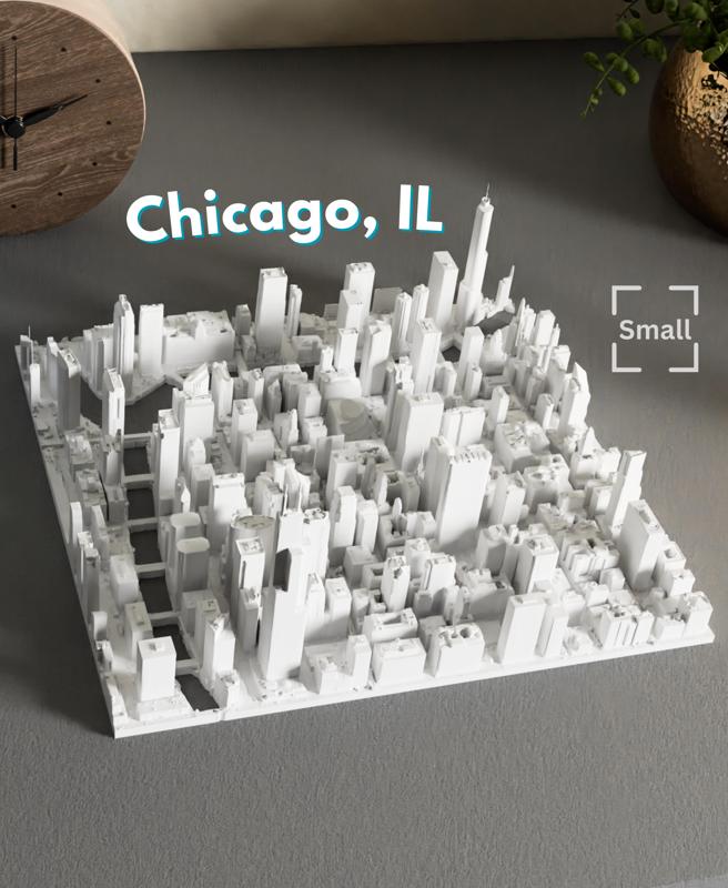 Chicago, IL Mini Cityscape Detailed