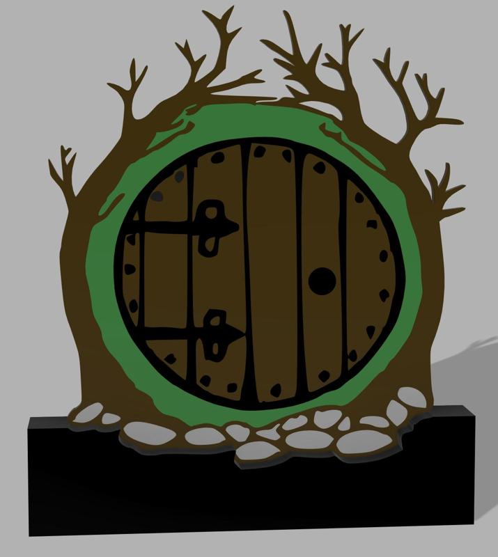 Hobbit door stand