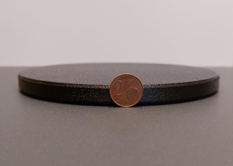 Low profile (12 mm) motorized turntable without bearings. (160 mm diameter)