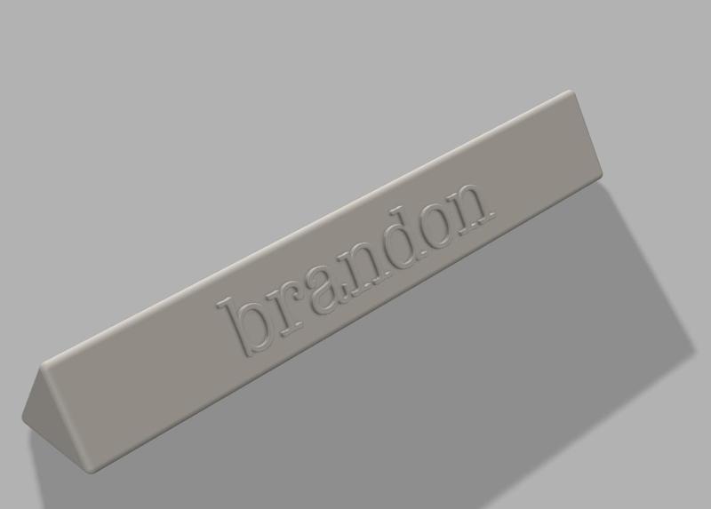 customizable nameplate for office