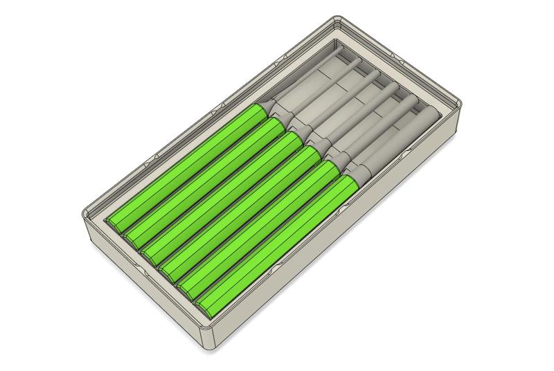 Gridfinity Pin Punch Tray (10x150 mm)