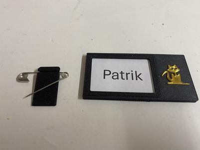 Nametag with logo