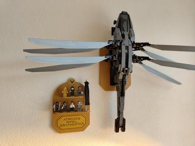 Lego Ornithopter Wall Mount with Minifigure Plaque