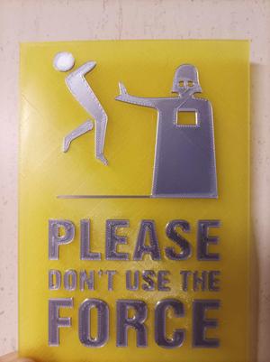 Please dont use the force 2d wallart