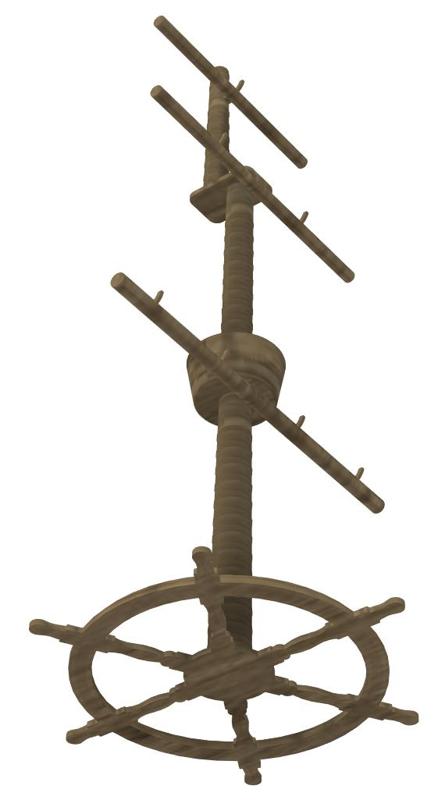 Ship's Mast Hangar Display for Fishing Lures