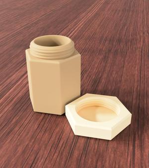 Small Container / Pill Box with screw cap (30ml/1 oz.)