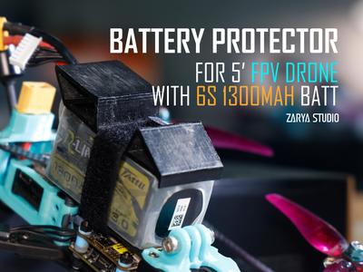 Battery Protector for FPV Drone with 6s 1300mah LiPo