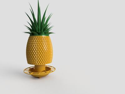 Pineapple bird feeder