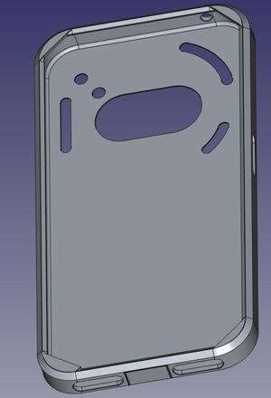 Nothing Phone 2a case (remix) with step and FreeCAD file