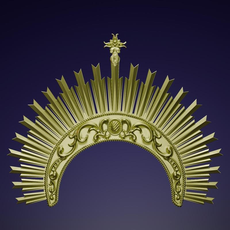 Diadema – Modelo 3D para Vírgenes y Santos