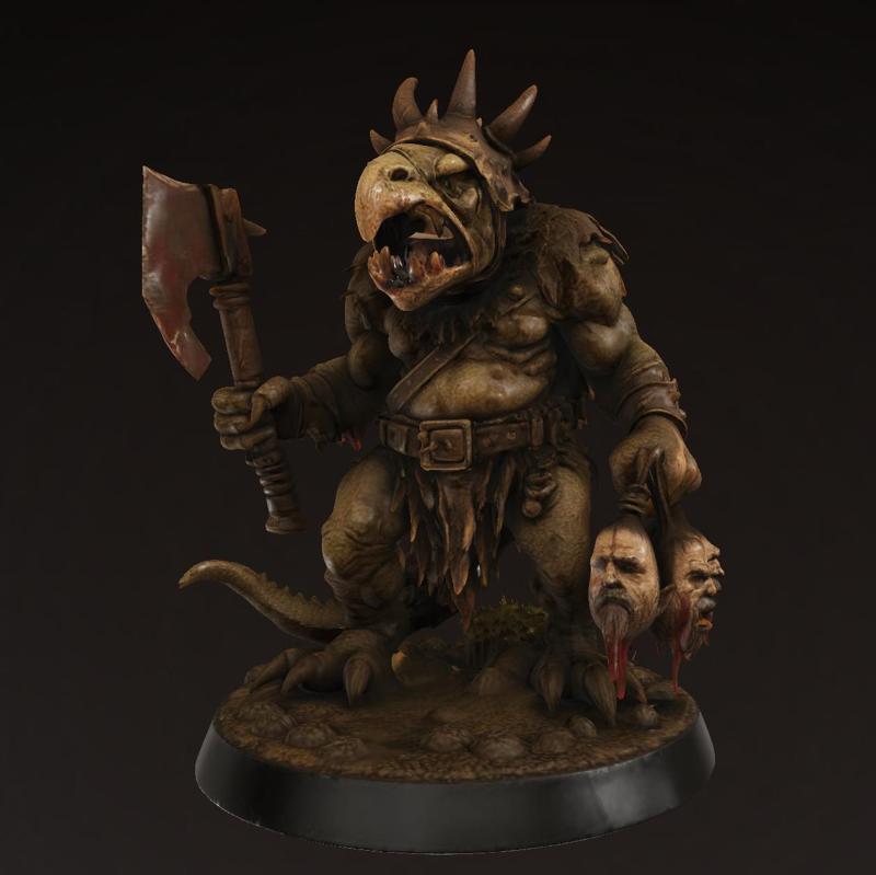 Savage Trophy Hunter | Original Grimdark Monster Miniature for Wargaming & D&D