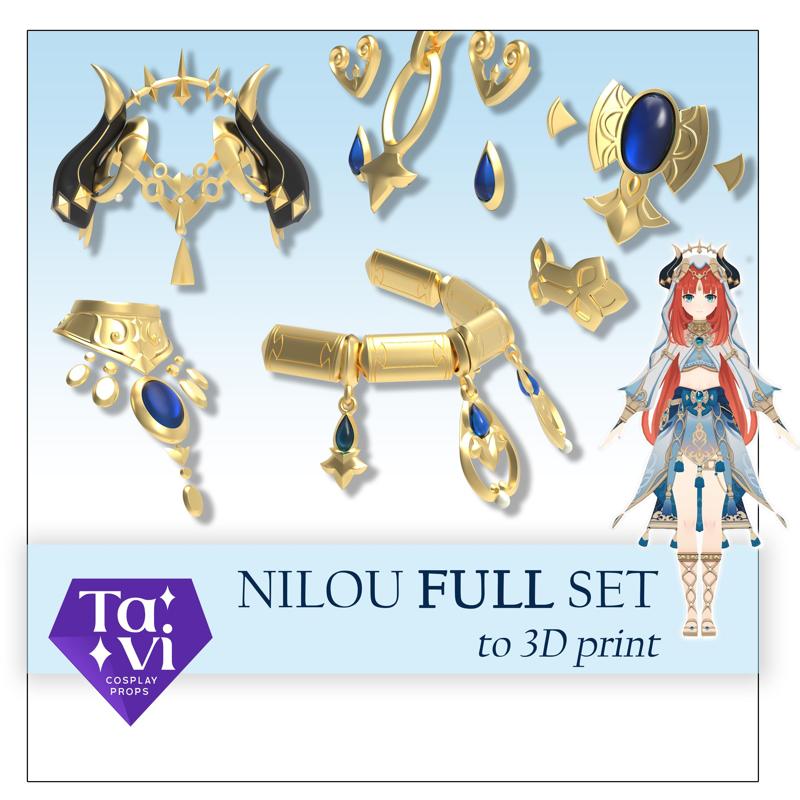 Genshin Nilou cosplay costume accessories STL files for 3D printing