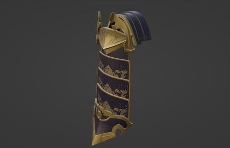 Ayato Genshin Impact shoulder 3d model