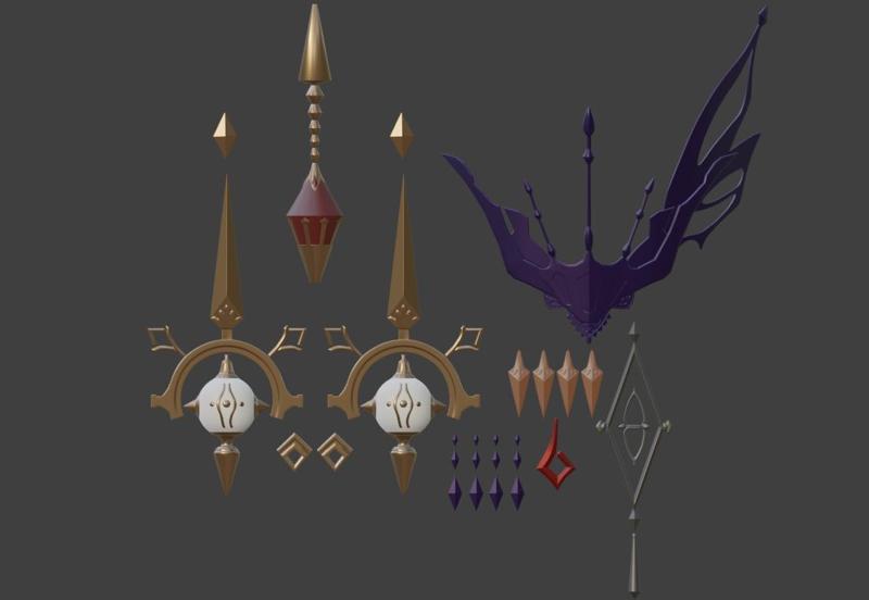 Signora Genshin jewerly cosplay crown necklace