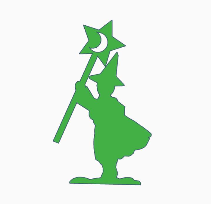 Star Moon Witch Meeple