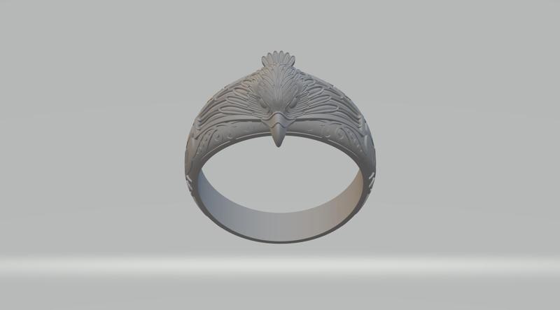 Eagle Ring 3D Model 3D print model